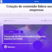 Pesquisa da Bloomin sobre IA ganha espaço na mídia