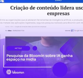 Pesquisa da Bloomin sobre IA ganha espaço na mídia